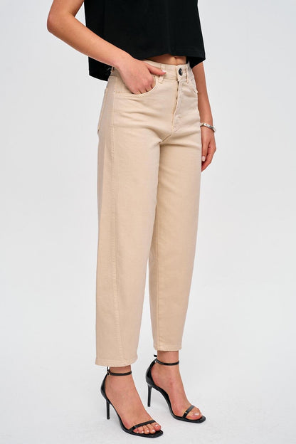 Baggy Balloon Beige Women's Jeans