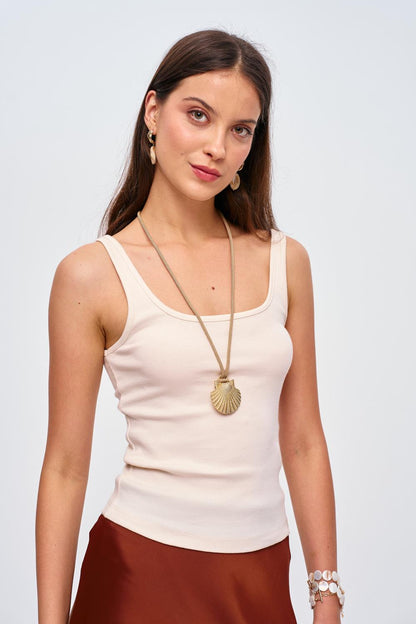 Basic Ribbed Cream Women's Athlete