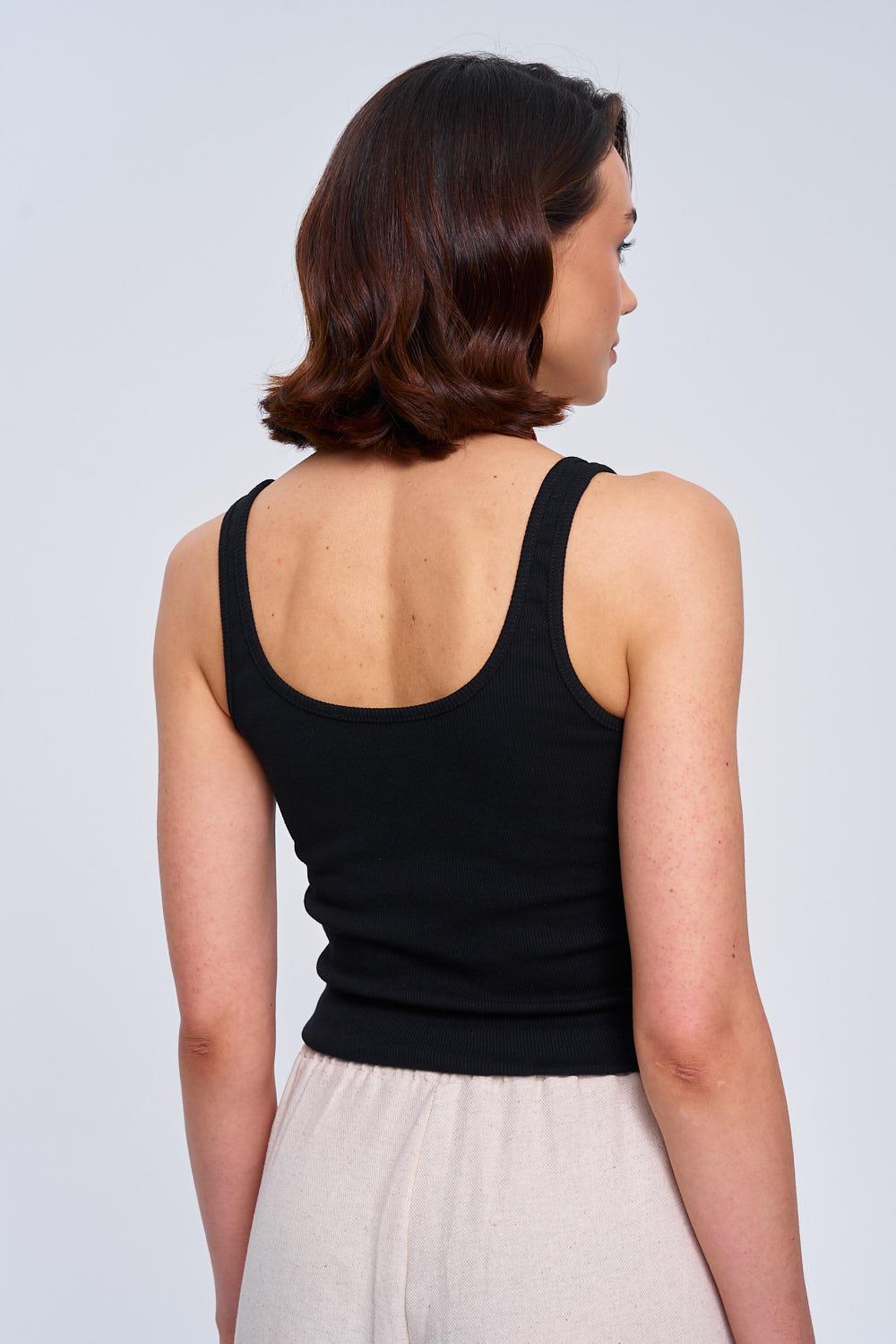 Basic Ribbed Black Women's Athlete