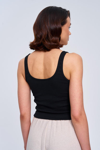 Basic Ribbed Black Women's Athlete