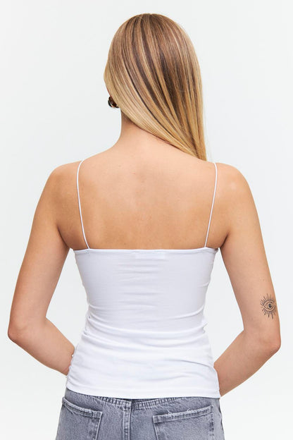 Basic Rope Strap White Long Crop