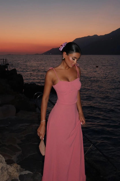 Dusty Rose Tie Dress