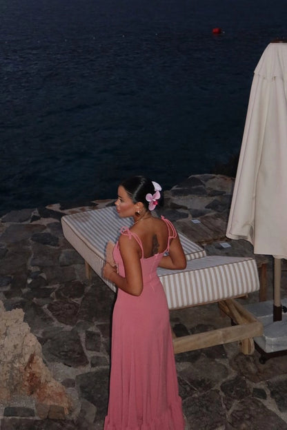 Dusty Rose Tie Dress