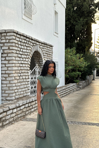 Khaki Long Dress