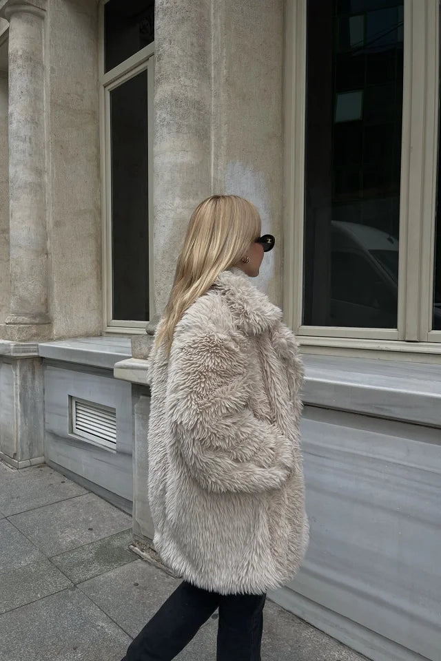 Cream Plush Jacket