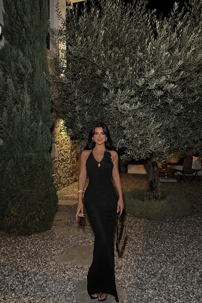 Black Rose Detail Dress