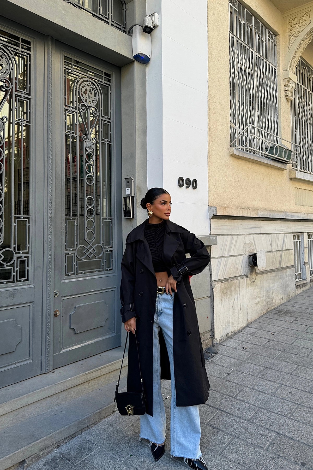 Black Osanna Trench Coat