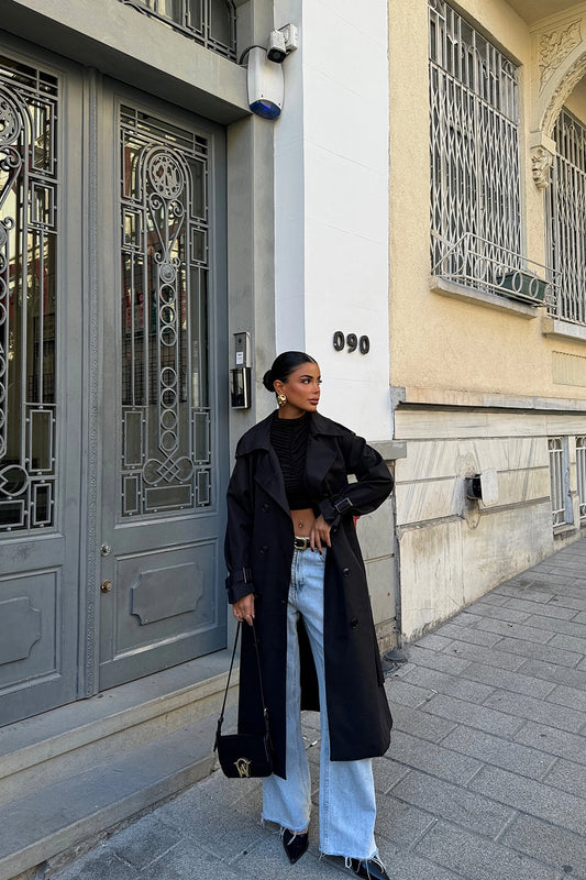 Black Osanna Trench Coat