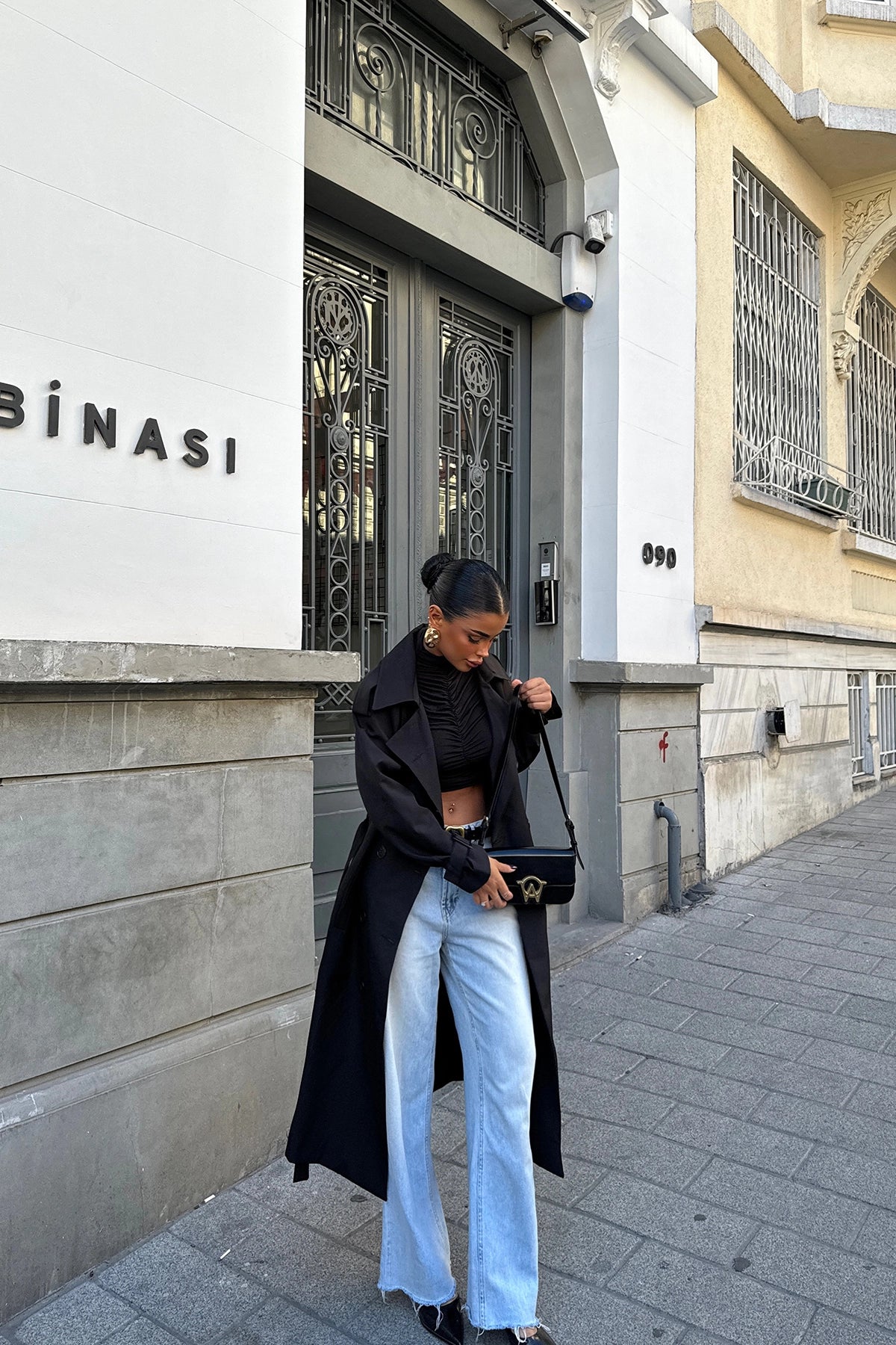 Black Osanna Trench Coat